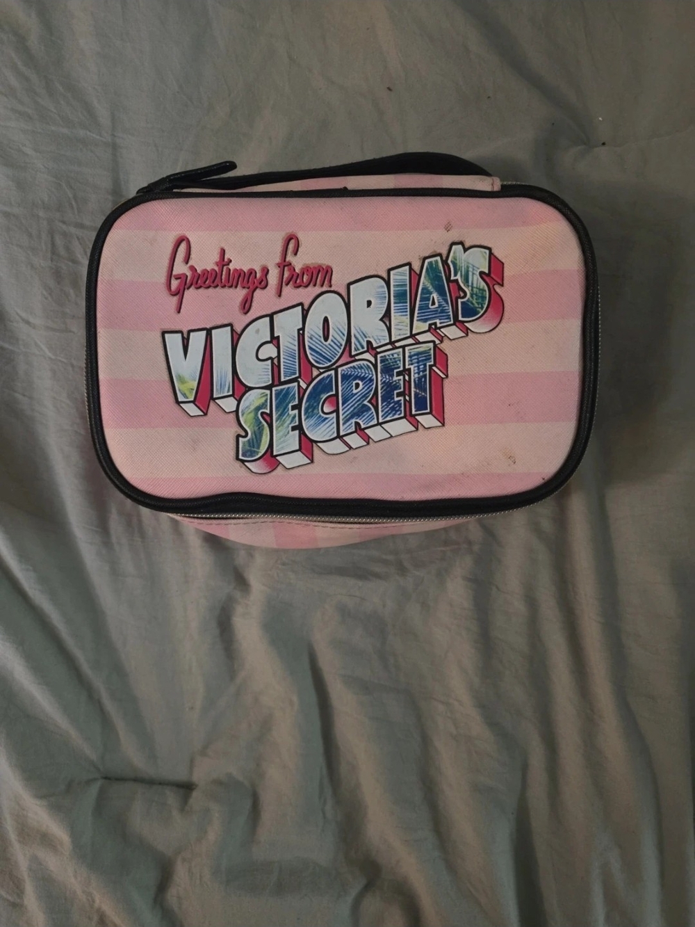 Victoria's Secret Pink Stripe Cosmetic Case